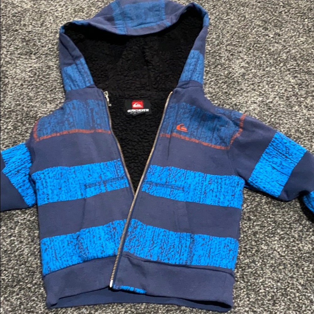 Quiksilver Boys Sherpa Lined Hoodie Sweatshirt - Picture 1 of 4